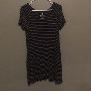 Decree Black Striped Dress